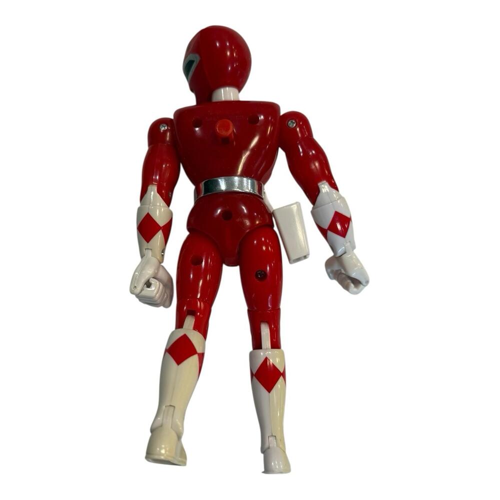 VTG 1994 Red Mighty Morphin' Power Ranger Kicking 8” Action Figure Bandai - Picture 4 of 9